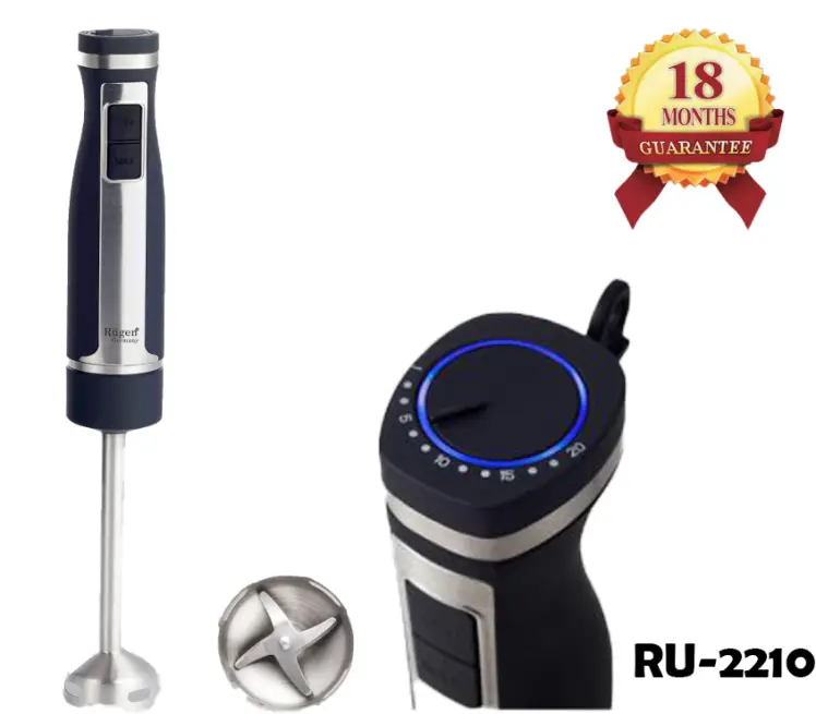 گوشت کوب برقی روگن مدل RU-2210 با توان 1100 وات و بدنه فولاد ضد زنگ.