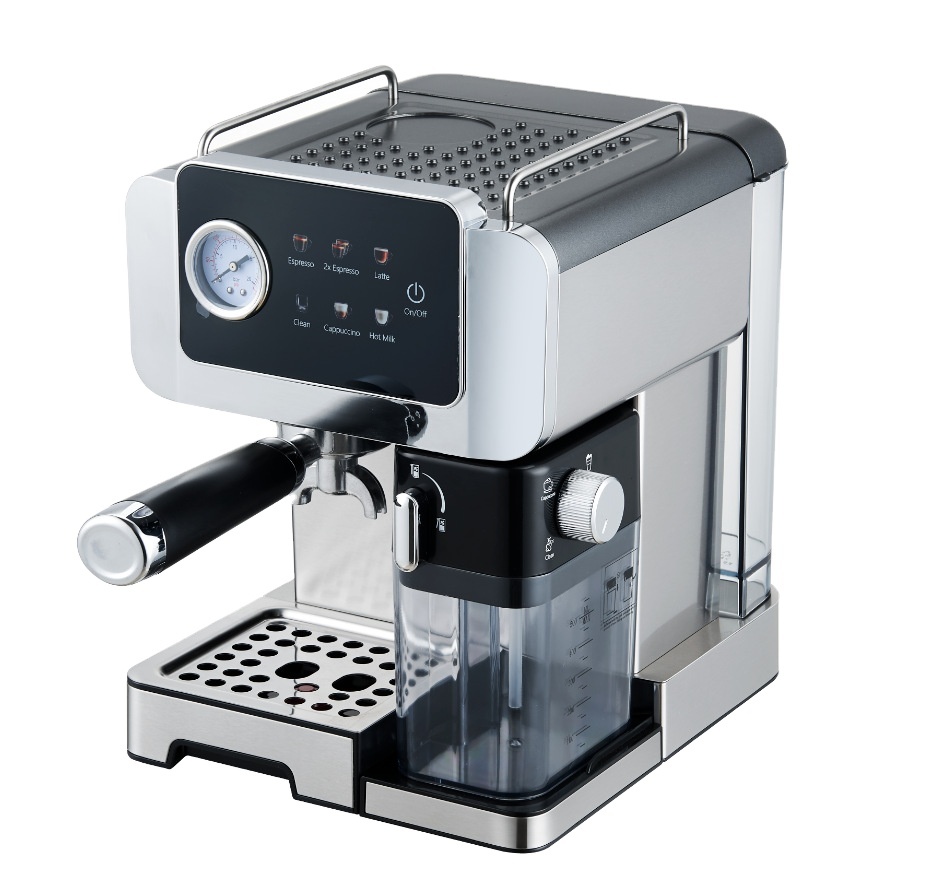 اسپرسوساز دستی یونیک لند مدل UN-4021 با بدنه استیل ضدزنگ و دوام بالا.